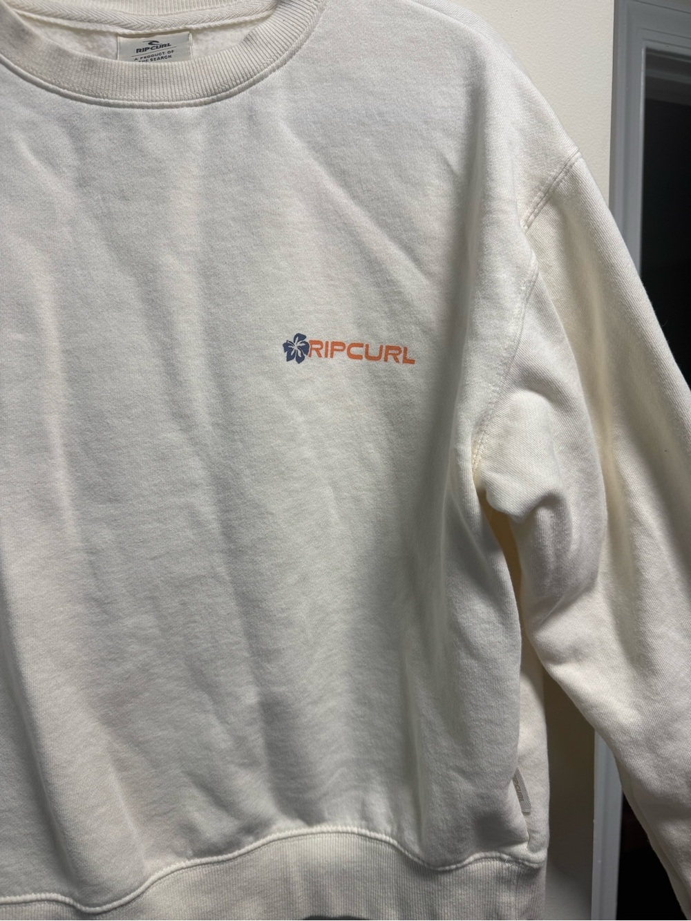 Rip Curl Cream Off-White Crewneck Sweatshirt - Picture 5 of 5